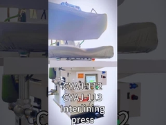 블레이저 슈트 재킷 앞부분을 엮는 압축 기계