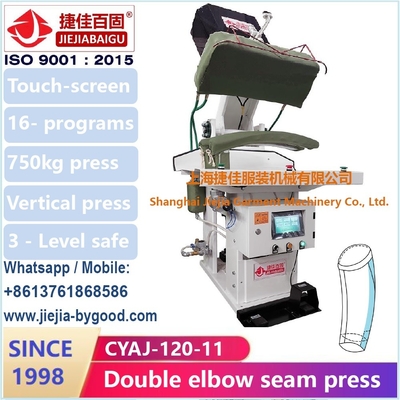 750w 직물 프레스기 자동 두배 소매 팔꿈치 언론 터치 스크린 Plc