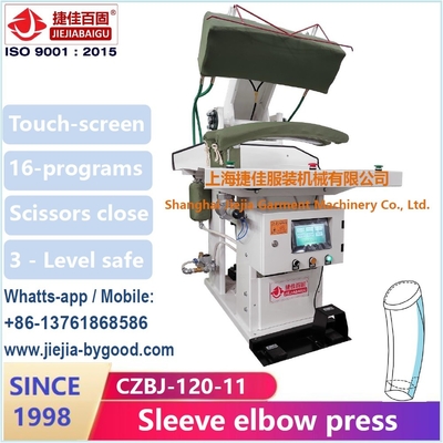 750w 직물 프레스기 자동 두배 소매 팔꿈치 언론 터치 스크린 Plc