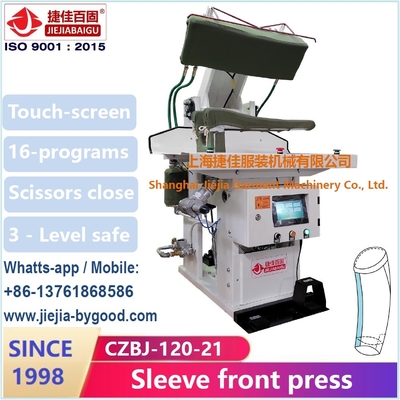 750w 직물 프레스기 자동 두배 소매 팔꿈치 언론 터치 스크린 Plc